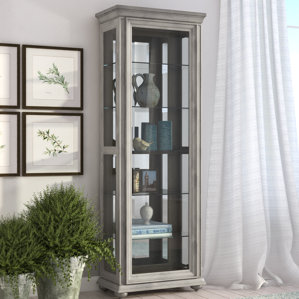 Gaston Lighted Curio Cabinet by Gracie..