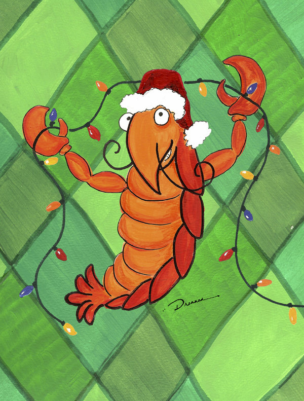 Caroline S Treasures Crawfish Christmas Lights 2 Sided Polyester 40 X 28 In House Flag Wayfair