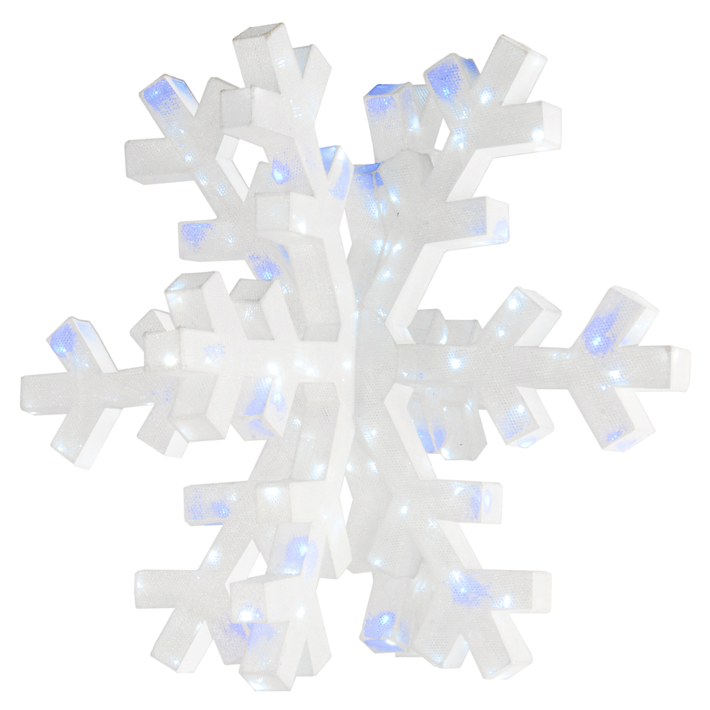 large lighted snowflakes outdoor