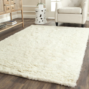 Flokati Wool Ivory Area Rug
