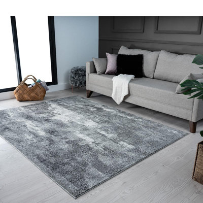 Doland Area Rug Dark Gray