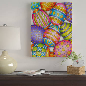 The Holiday Aisle Easter Egg Pattern Acrylic Painting Print On