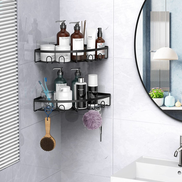 2x Shower Bath Caddy Shelf Bathroom Kitchen Corner Rack Storage Holder Organizer 
