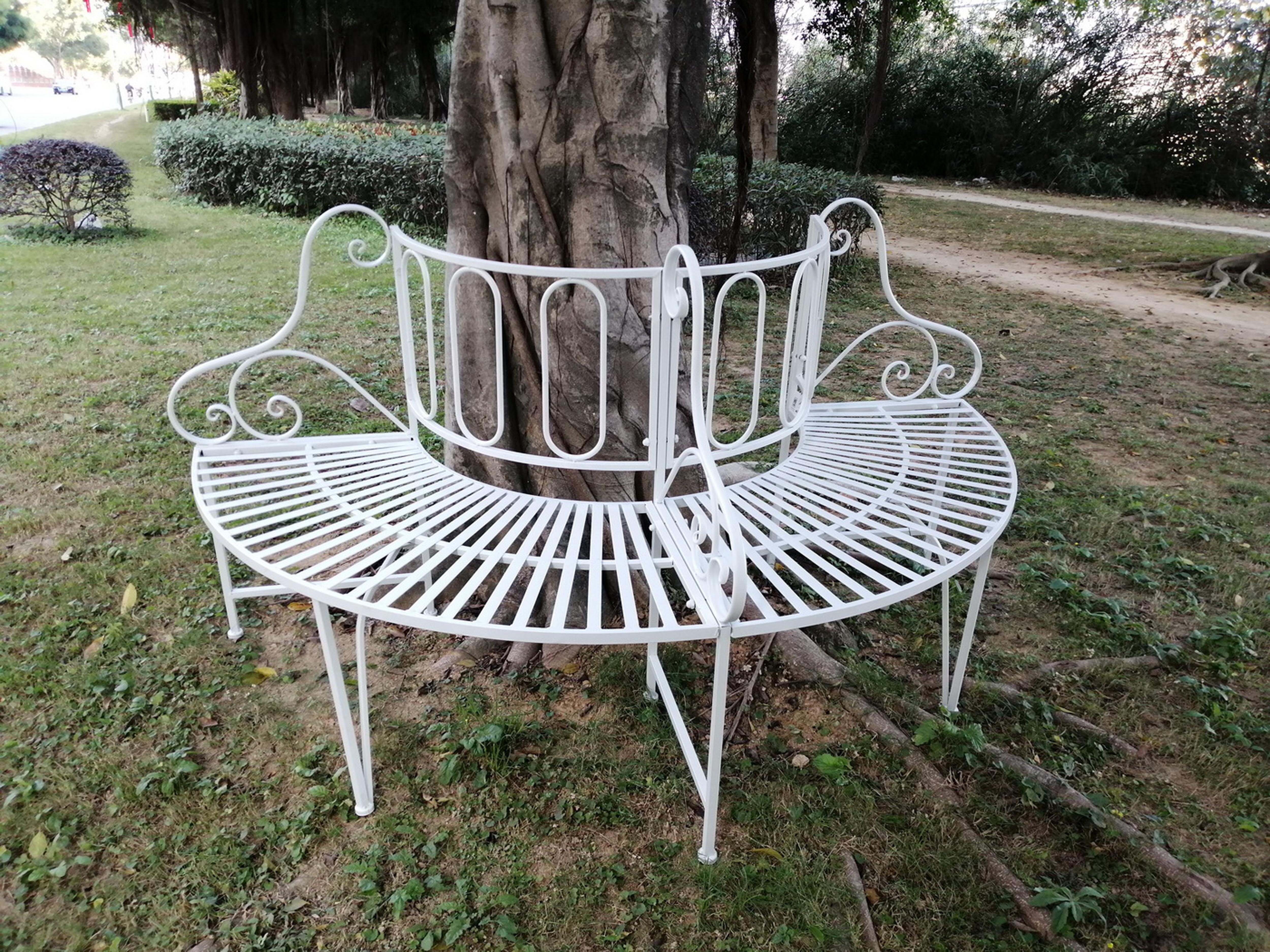 wrought iron tree seats