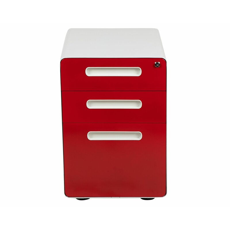 Inbox Zero 3 Drawer Mobile Vertical Filing Cabinet Wayfair