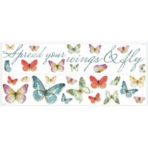 Black Size 20ES x 40ES Design with Vinyl Moti 2133 3 Decal Peel & Stick Wall Sticker Butterfly Color 