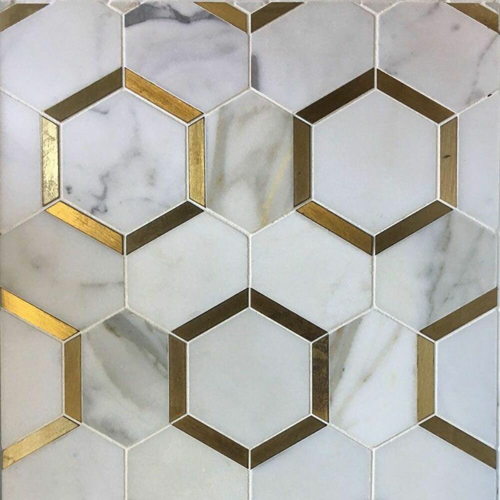 Tile Mosaic Depot Marble Honeycomb Mosaic Wall Floor Tile Wayfair