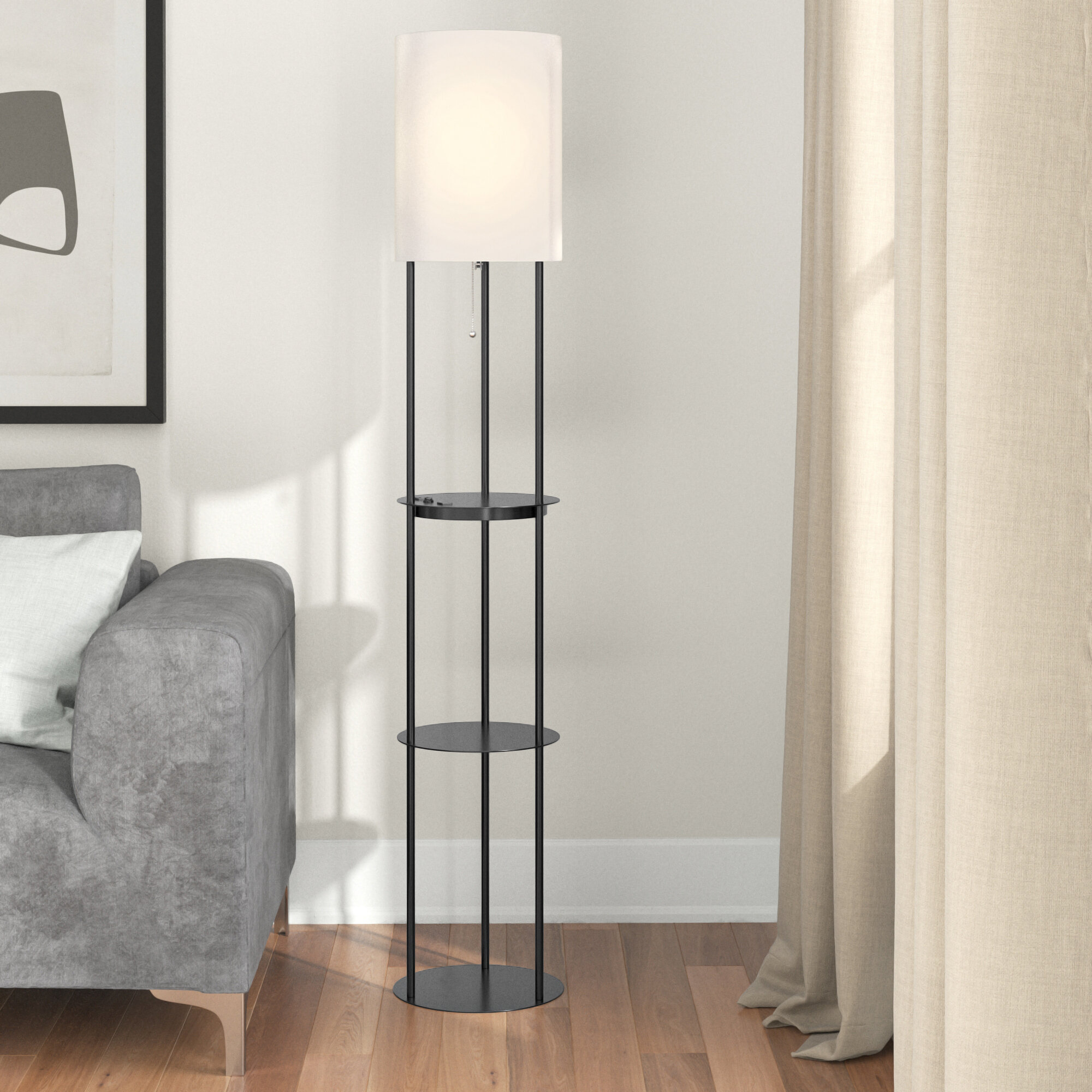 round column floor lamp