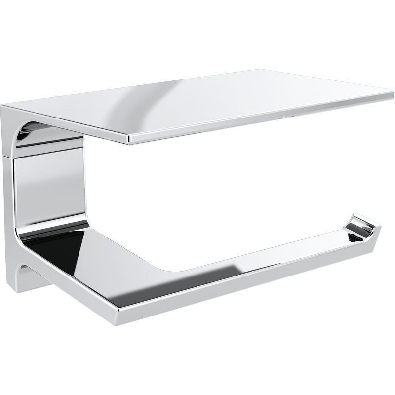 Bathroom Toilet Paper Roll Holder Rack Tissue Shelf Stand Wall Mounted Put Phone