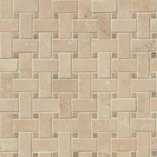 Basketweave Tile You Ll Love Wayfair Basketweave Hon Travertine Mosaic Tile In Cream