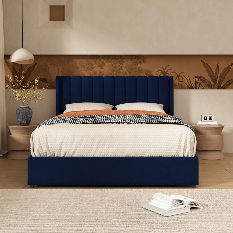 Jeilyn Upholstered Platform Drawer Storage Bed Size: Full, Color: Gray