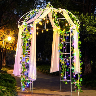 Wooden Trellis Rose Arch with Planters Patio Arbour Archway Waterproof Paint 