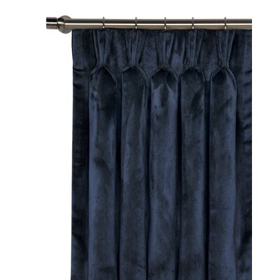 Nellis Velvet Solid Room Darkening Pinch Pleat Single Curtain Panel Eastern Accents Size per Panel: 20