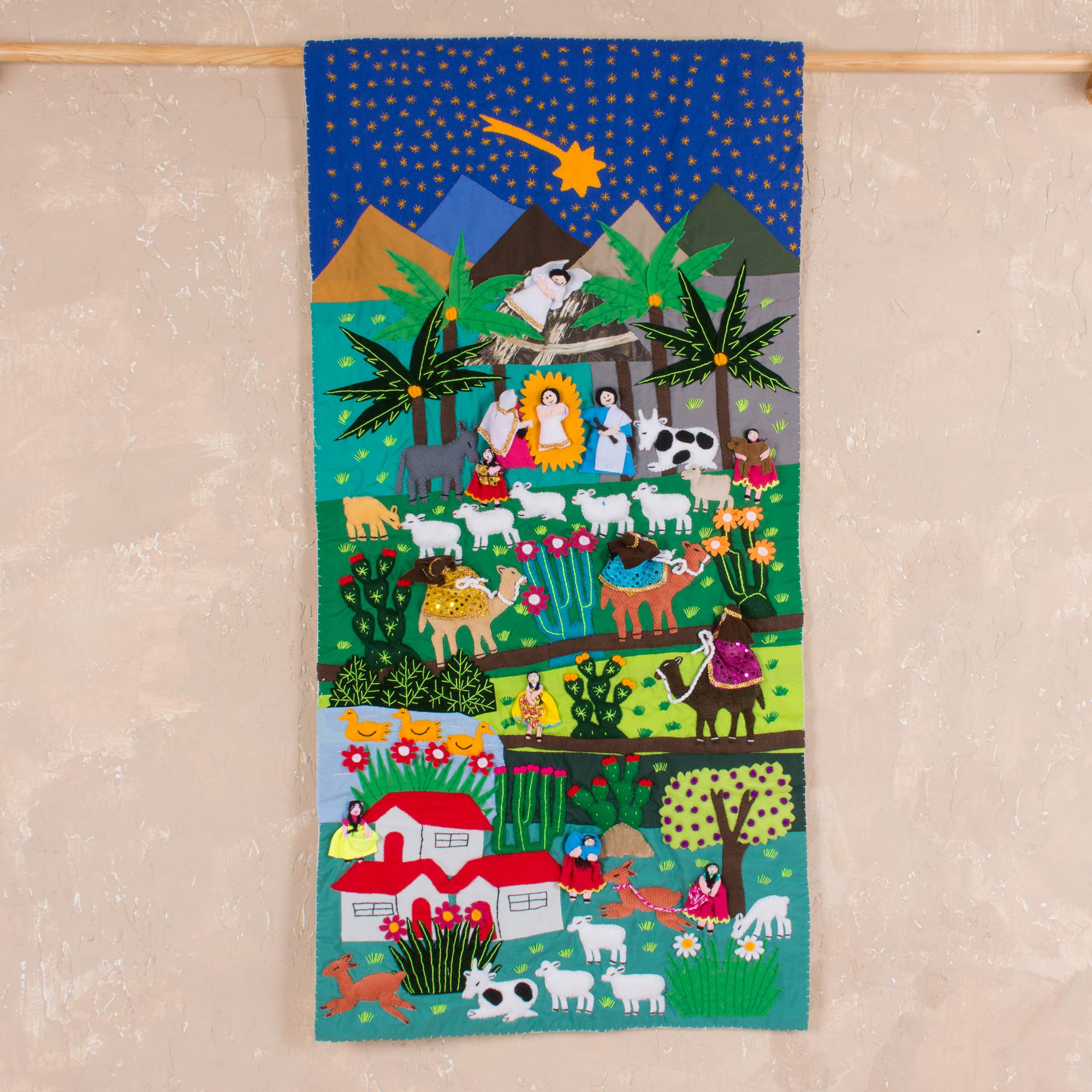 Bloomsbury Market Peru Nativity Scene Applique Wall Hanging Wayfair