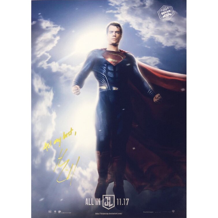 HENRY CAVILL SUPERMAN MAN OF STEEL SIGNED PHOTO PRINT AUTOGRAPH POSTER 