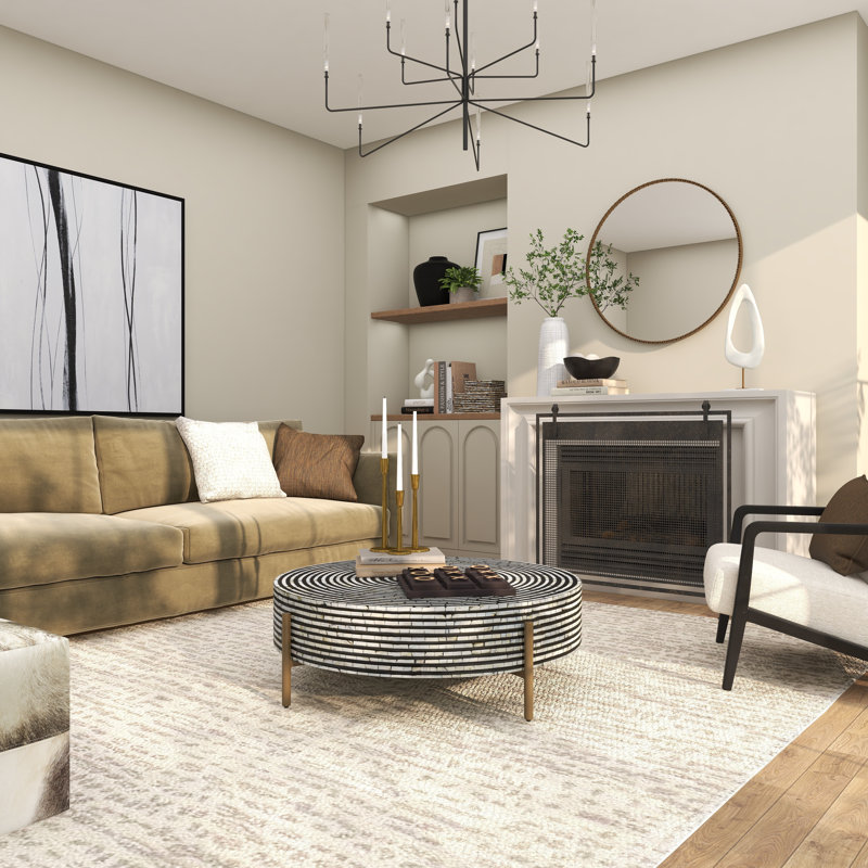 Alicia 4 Legs Coffee Table Top Color/Base Color: Gray Top/Silver Base