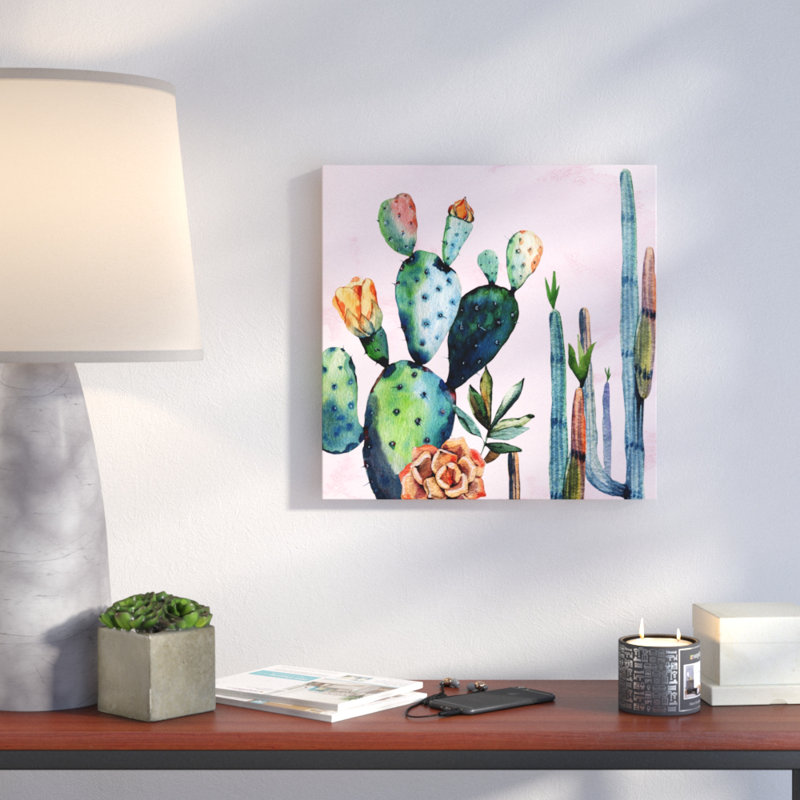Ivy Bronx Watercolor Succulents Watercolor Painting Print On