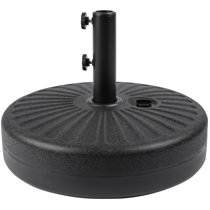 Umbrella base for 1.9 pole clearance