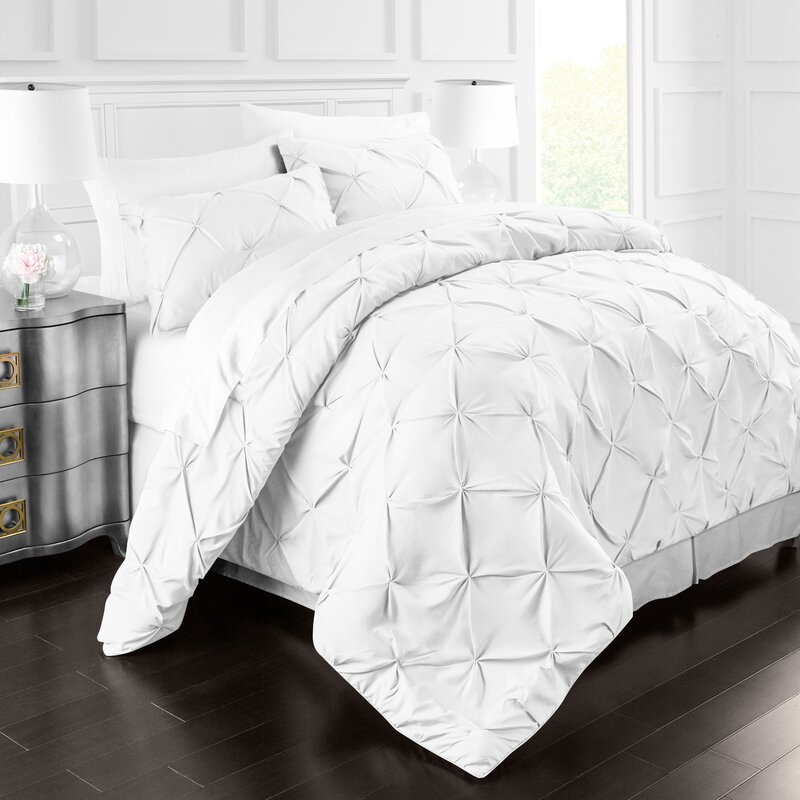 House Of Hampton Varga Pinch Pleat Duvet Cover Set Reviews Wayfair