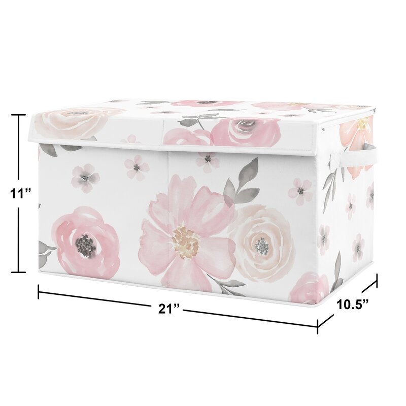 pink fabric toy box