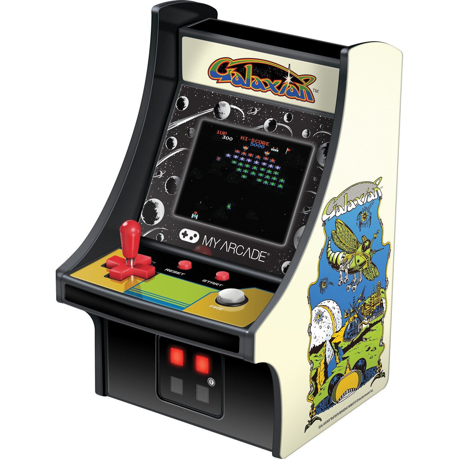 Joe & Mac 6" Micro Arcade Machine Portable Video Game MY ARCADE Caveman Ninja 