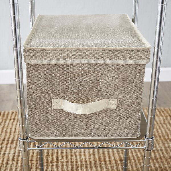 large fabric storage boxes with lids