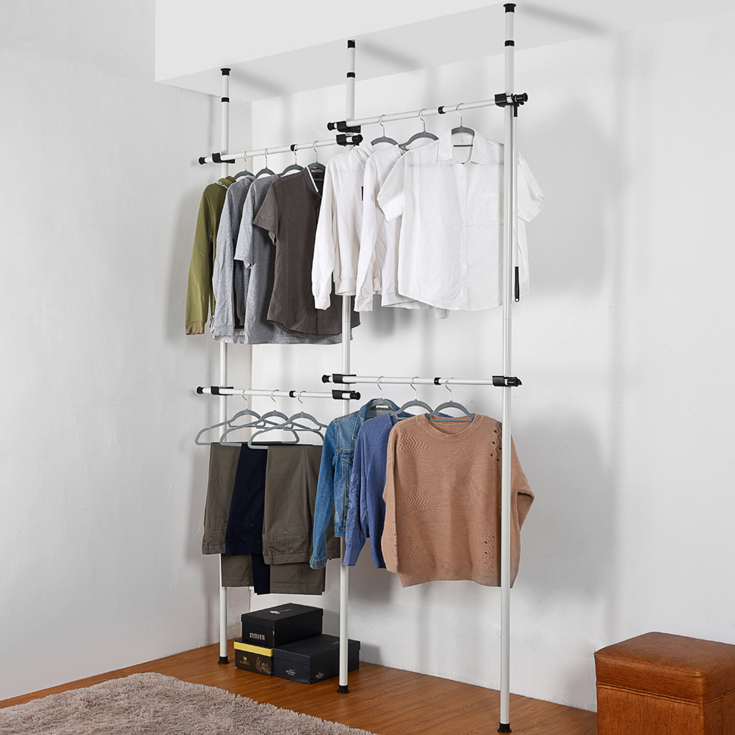 EXTENSION POLES FOR GARMENT CLOTHES RAIL HEAVY DUTY COMES IN PAIR 
