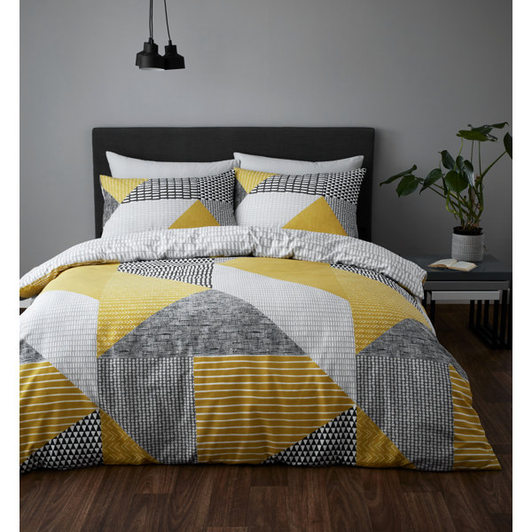 dkny wild geo duvet cover ochre