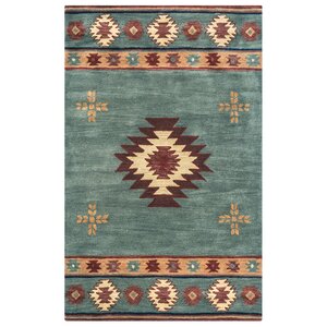Hand-Tufted Green Area Rug