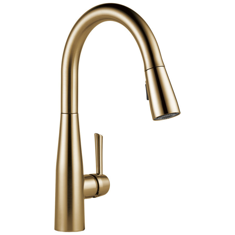 Essa Pull Down Single Handle Kitchen Faucet with MagnaTiteÂ® and Diamond Seal Technology Finish: Champagne Bronze