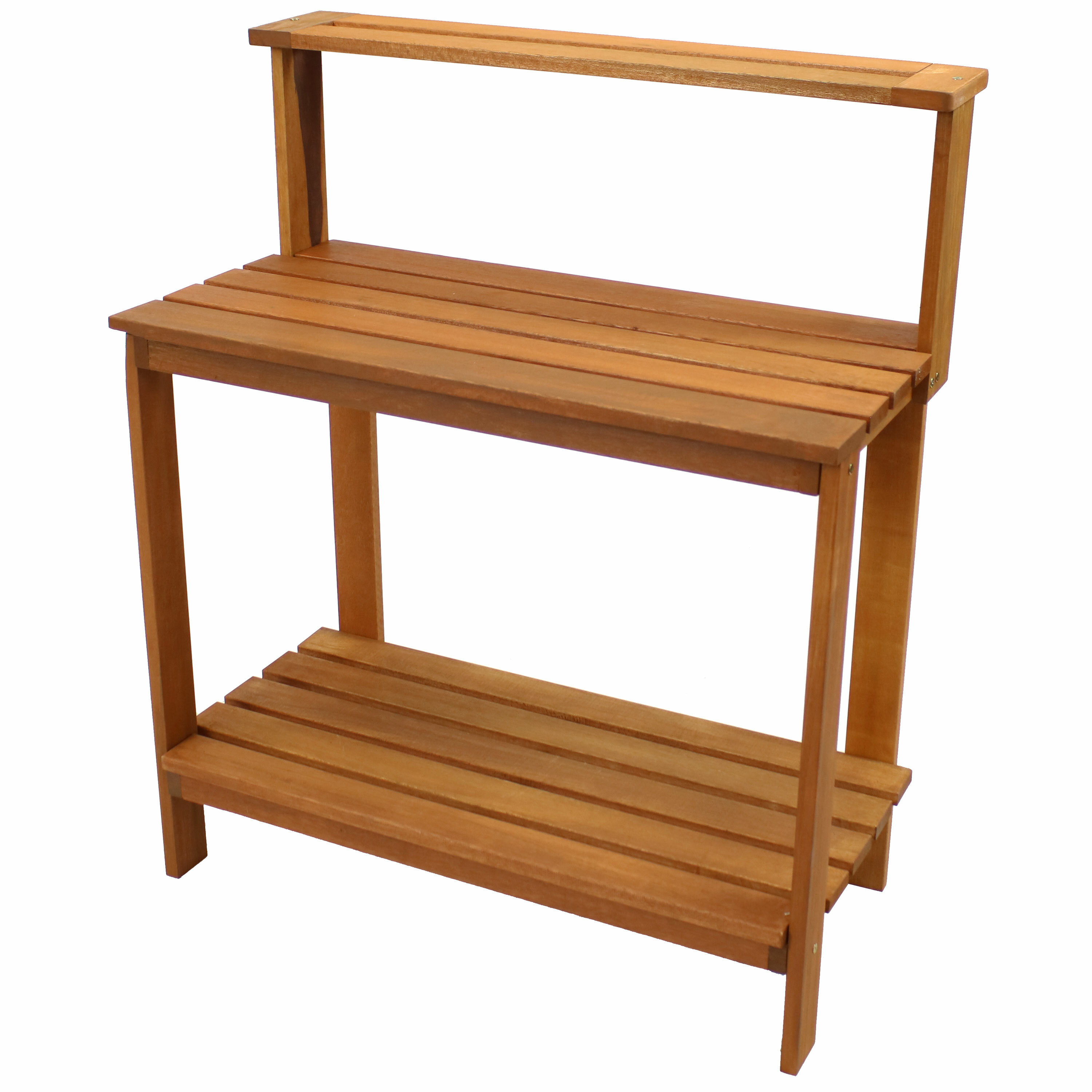 teak wood potting bench