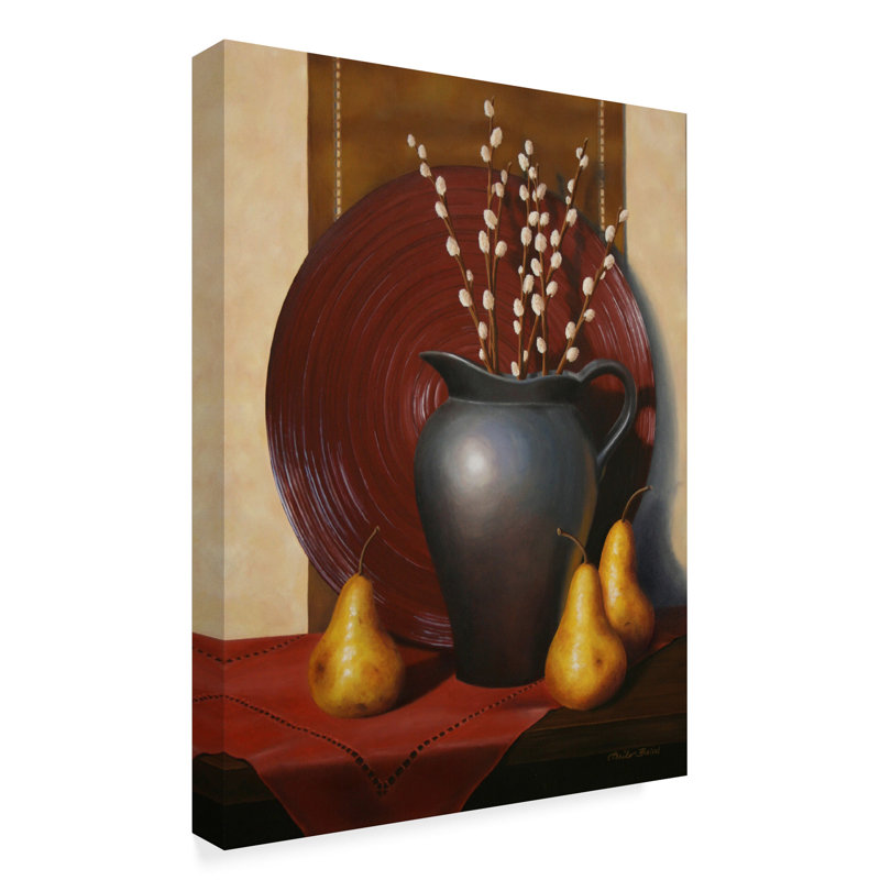 Fleur De Lis Living Still Life With Black Vase Oil Painting