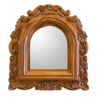Large Carved Wood Mirror Wayfair Yoa Carved Wood Wall Mirror