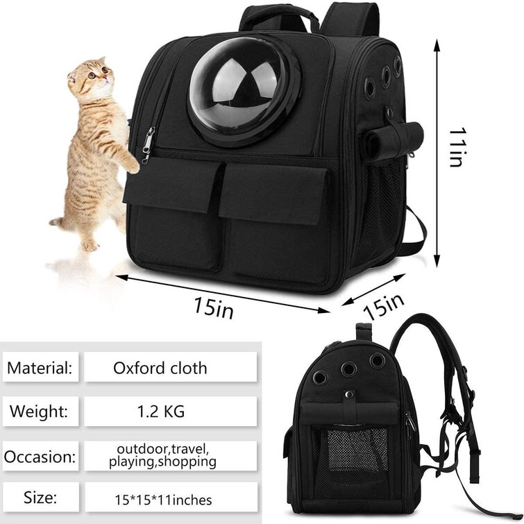 T-Buy Pet Carrier Backpack for Small Cats and Dogs,Foldable Cat Backpack Carrier,Ventilated Design,Two-Sided Entry,Pet Backpack Bag for Travel,Hiking & Outdoor Use