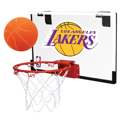 NBA Game on Basketball Hoop Set Rawlings NBA Team Los Angeles Lakers
