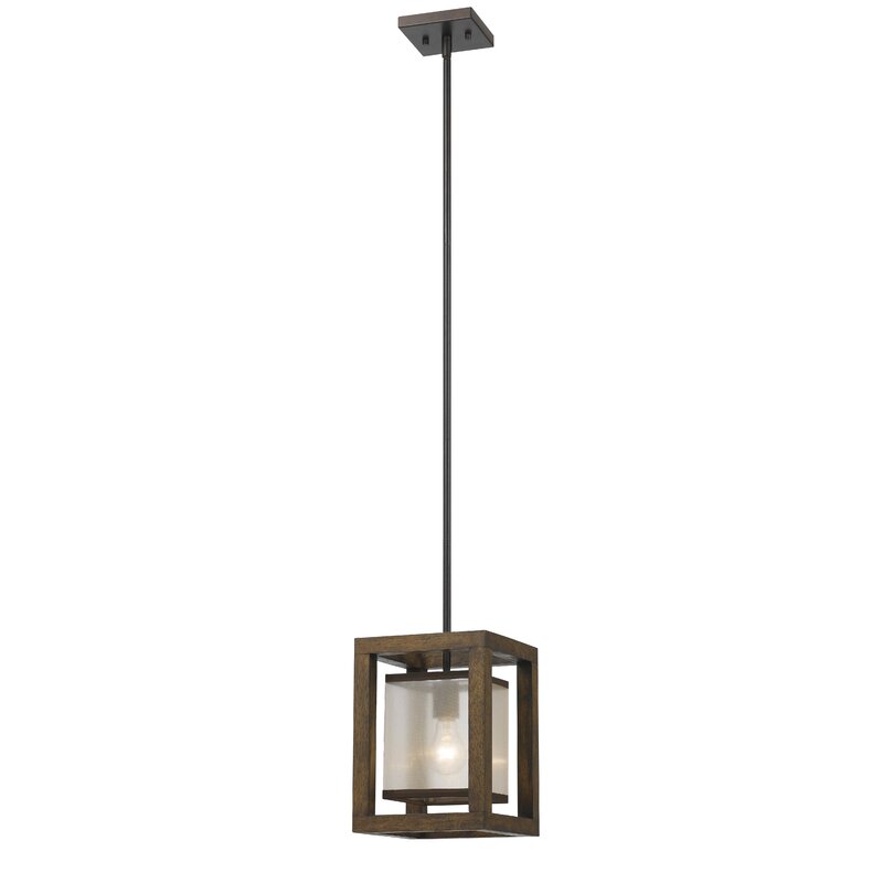 Aadhya 1 Light Single Square Pendant