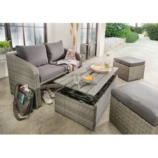Cargile 4 Seater Rattan Effect Sofa Set With Cushions By Sol 72 Outdoor