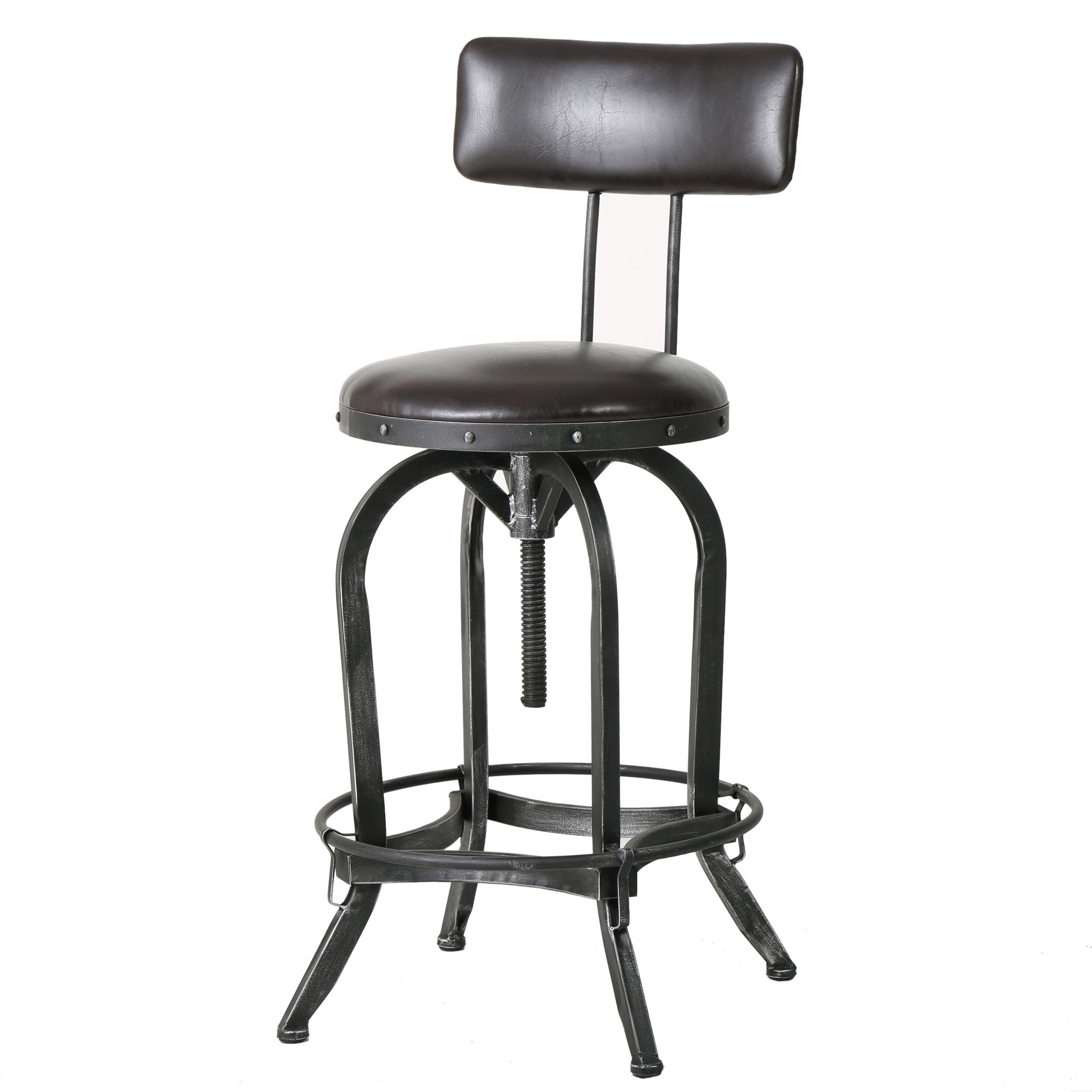 oria swivel adjustable height bar stool