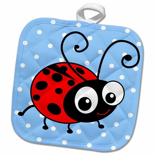 11 oz White 3dRose mug_113183_1 Cute Ladybug Green Polka Dot Design Kawaii Happy Red and Black Spots Ladybird Cartoon Lady Bug Ceramic Mug 