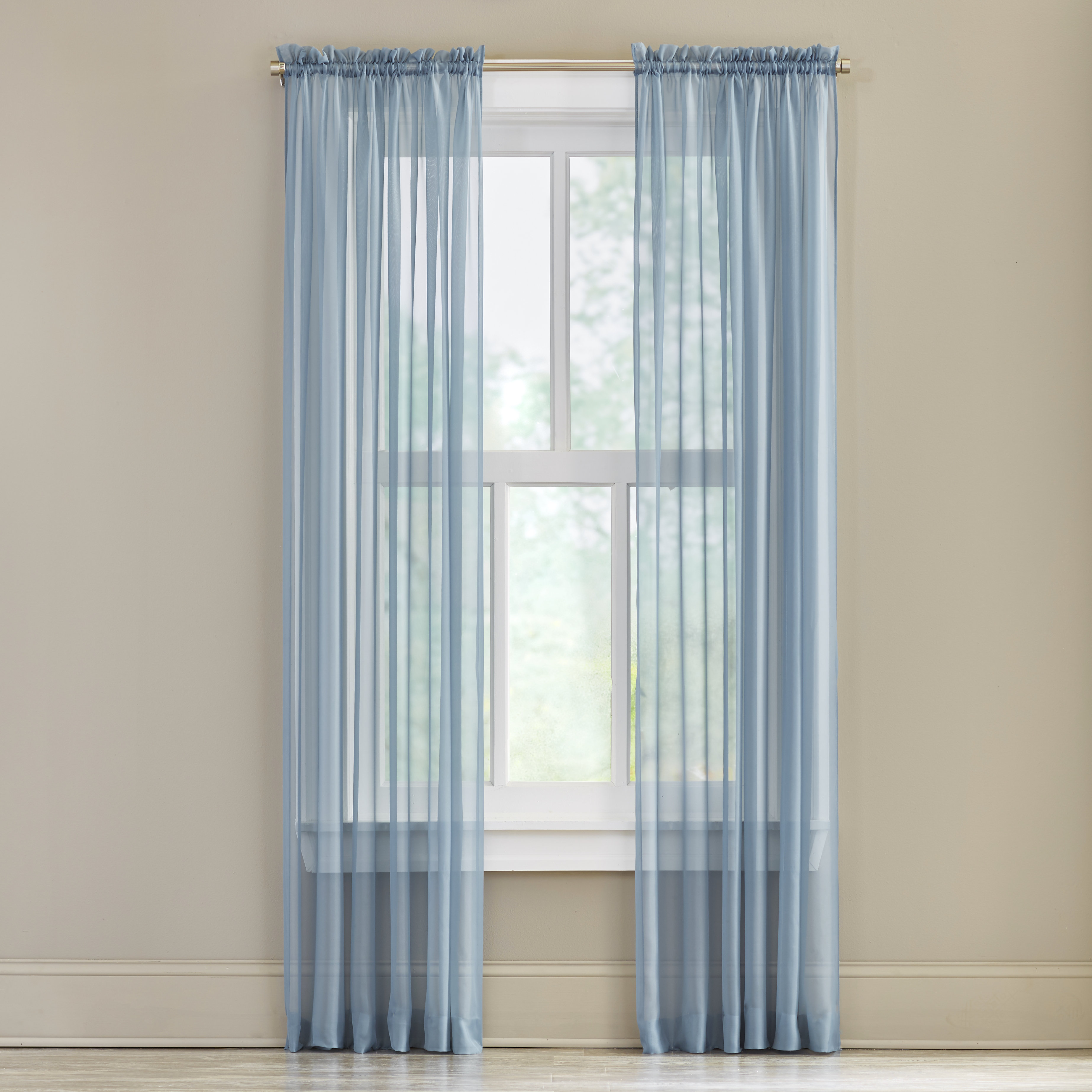 Andover Mills Decimus Solid Sheer Rod Pocket Curtain Panels