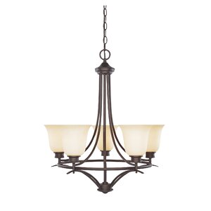Amee Traditional 5-Light Shaded Chandelier