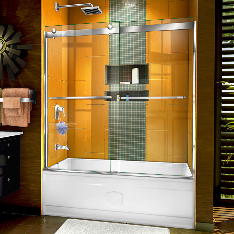 Dreamline Sapphire 56 W X 60 H Bypass Semi Frameless Tub Door With Clearmax Technology Reviews Wayfair