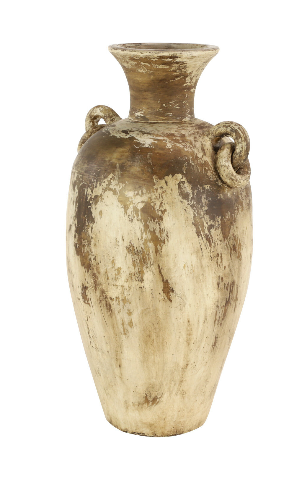 sandi distressed ceramic amphora floor vase