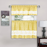 Kitchen Yellow Gold Valances Kitchen Curtains You Ll Love In