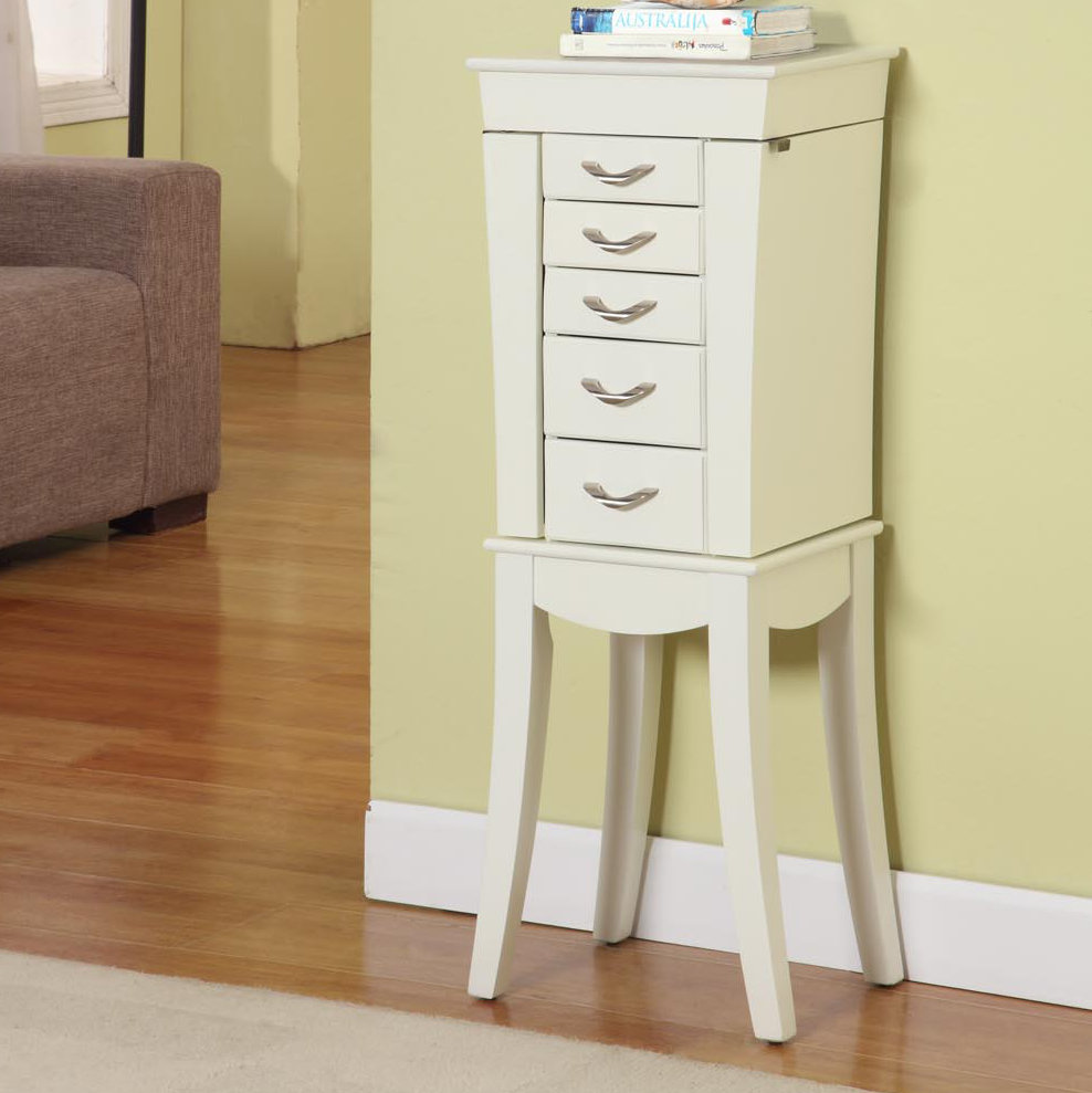Wildon Home Eiffel Tower Jewelry Armoire With Mirror Reviews Wayfair