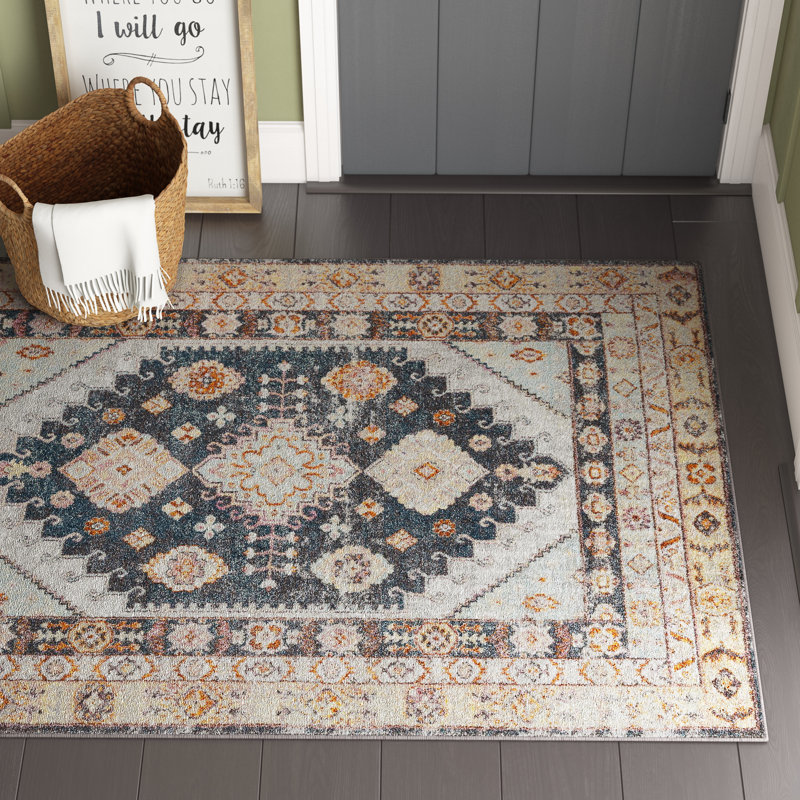 Well Woven Rodeo Virden Bohemian Eclectic Tribal Aztec Power Loom Blue Rug Reviews Wayfair