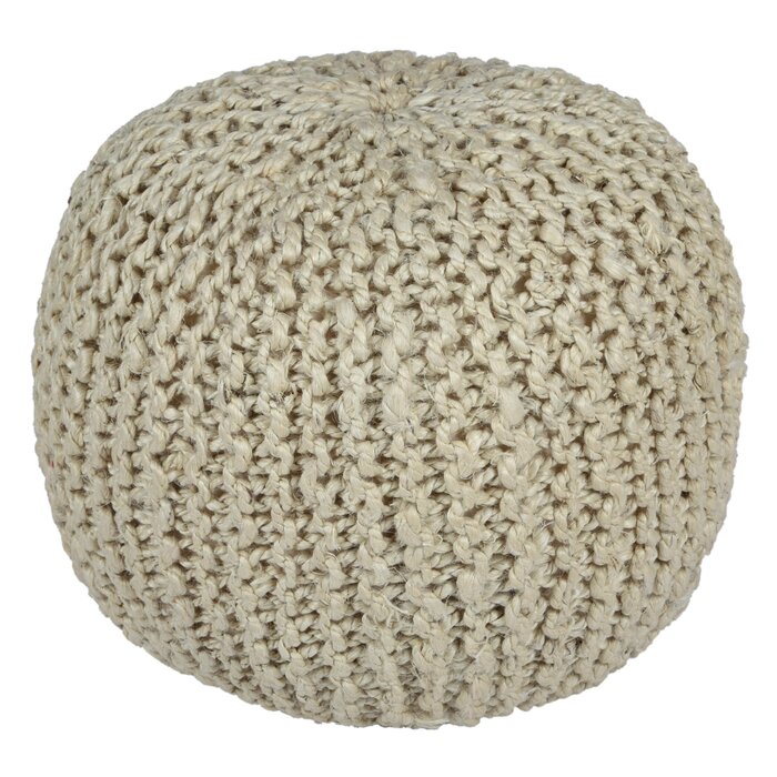 knitted rope pouf