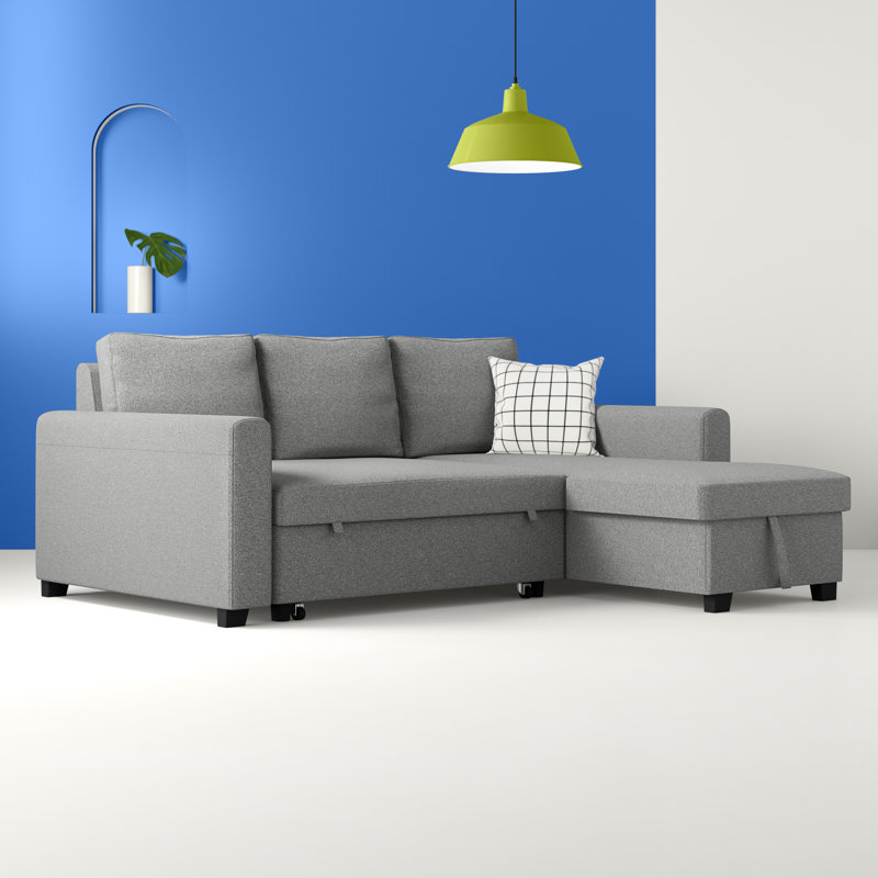 Hashtag Home Hendrick 88 6 Wide Reversible Sleeper Sofa Chaise Reviews