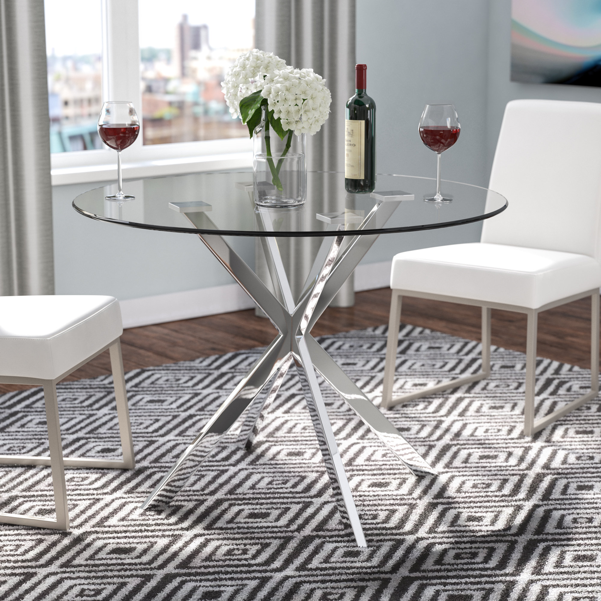 wayfair glass top table