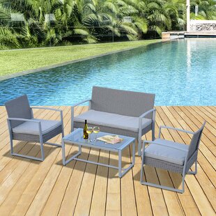 Beikirch 4 Seater Rattan Sofa Set By Sol 72 Outdoor